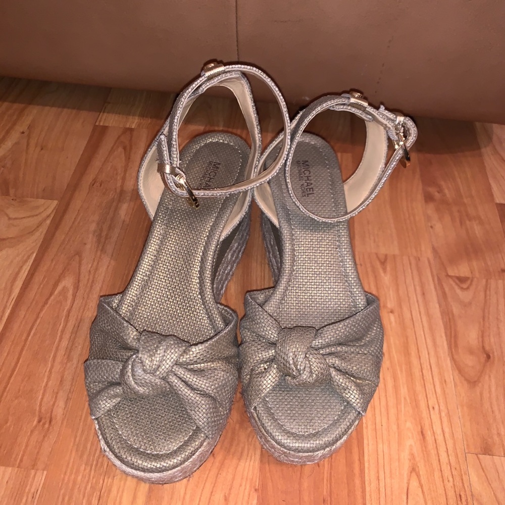 MICHAEL Michael Kors Silver Wedges